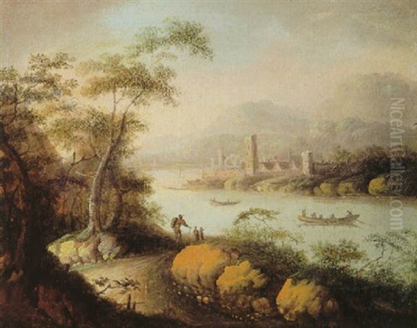 Flusslandschaft by Norbert Joseph Carl Grund