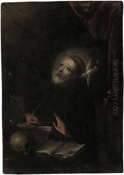 Der Heilige Philippus Neri Wird Vom Heiligen Geist Durchdrungen Oil Painting by Basilius Grundmann