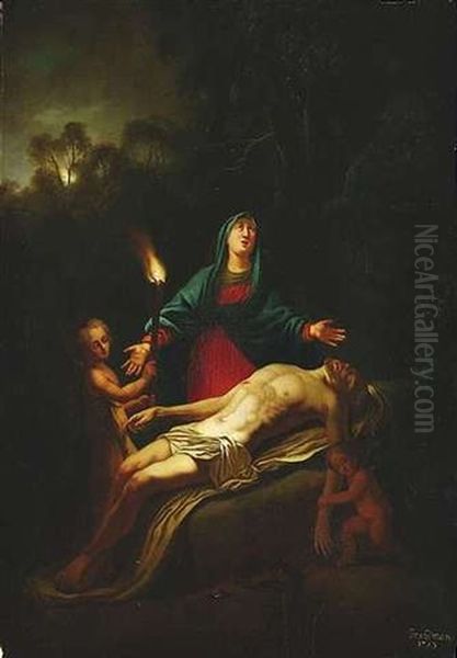 Pieta Oil Painting by Basilius Grundmann