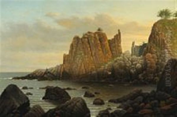 Den Gule Klippe Oil Painting by Ludvig Grundtvic