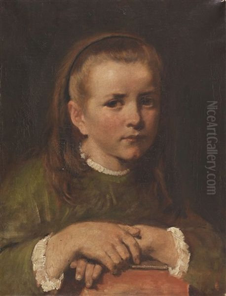 Madchenportrat (agnes, Die Tochter Des Kunstler) Oil Painting by Jakob Gruenenwald