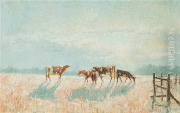 Dewy Morning Oil Painting by Elioth Gruner