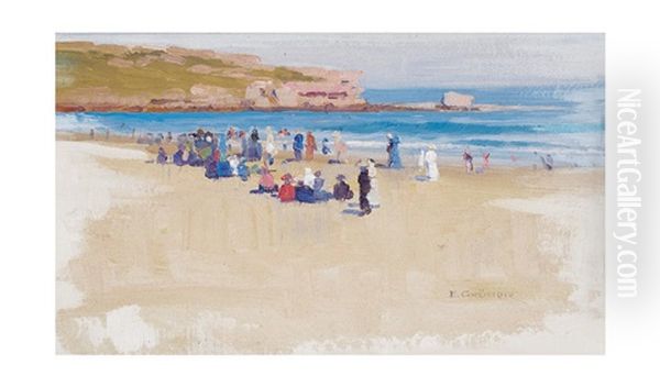 Bondi Beach Oil Painting by Elioth Gruner