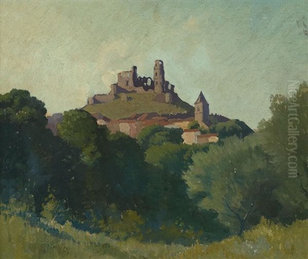 Chateau Grimant Oil Painting by Elioth Gruner