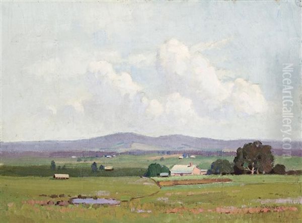 Rural Landscape, Newsouth Wales Oil Painting by Elioth Gruner