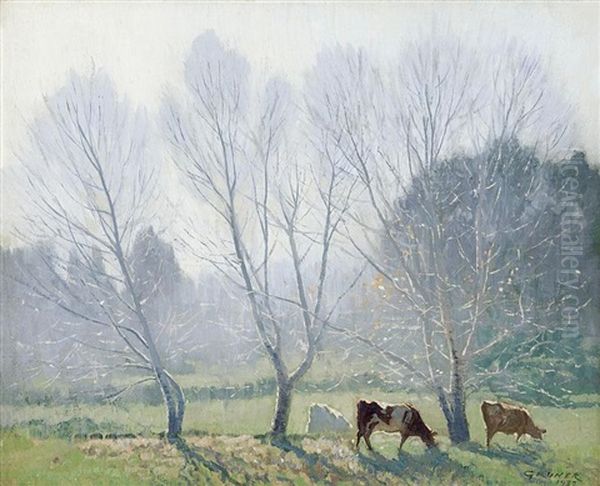 Spring Mist Oil Painting by Elioth Gruner