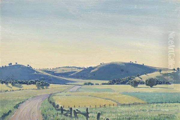 Hills Of Northam Oil Painting by Elioth Gruner