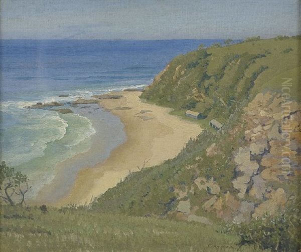 Nambucca Beach Oil Painting by Elioth Gruner