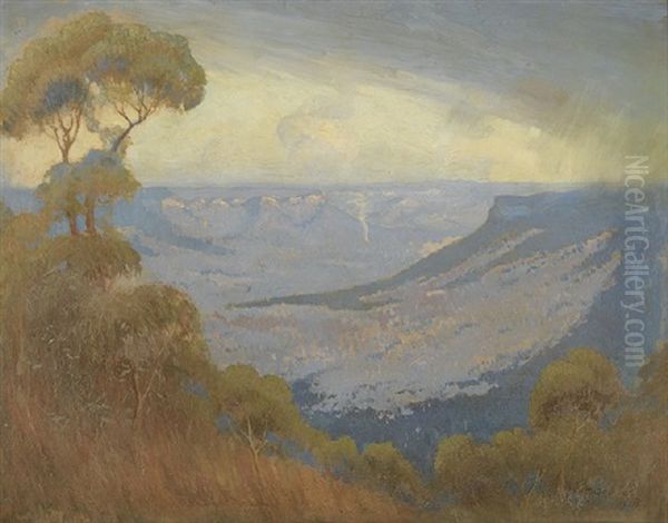 Jamieson Valley Oil Painting by Elioth Gruner