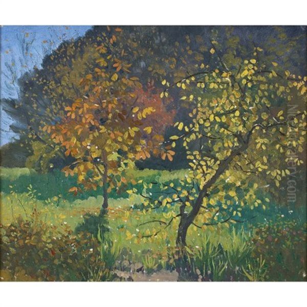 Autumn, Manar Oil Painting by Elioth Gruner