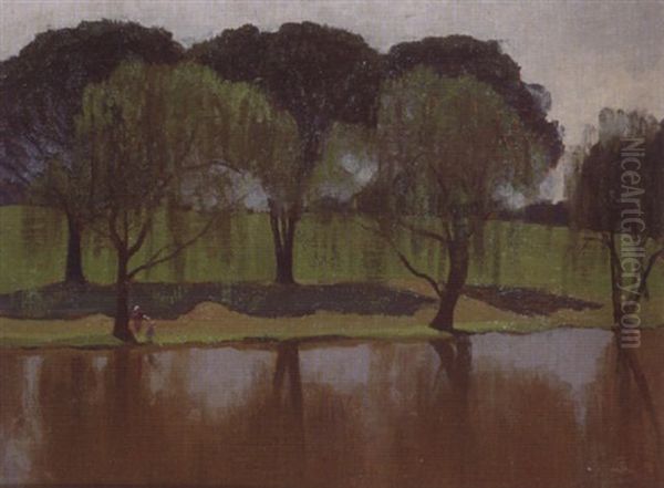 Paramatta Park Oil Painting by Elioth Gruner