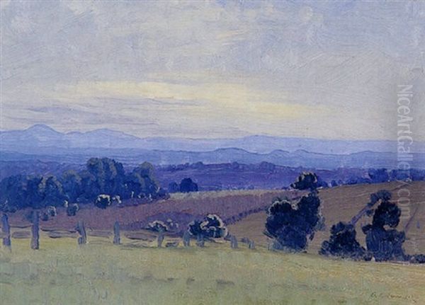 Windsor Landscape, Morning Oil Painting by Elioth Gruner