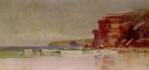 Freshwater Beach, Manly Oil Painting by Elioth Gruner