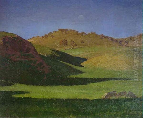 Lucerne Patch, Murrumbidgee Oil Painting by Elioth Gruner