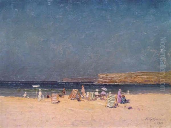 Bondi Beach Oil Painting by Elioth Gruner