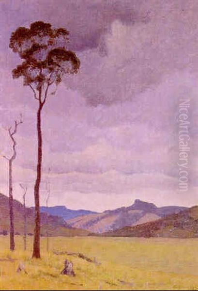 Kangaroo Valley Oil Painting by Elioth Gruner