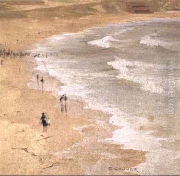 Bondi Beach Oil Painting by Elioth Gruner