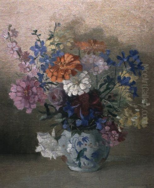 Little Flower Piece Oil Painting by Elioth Gruner