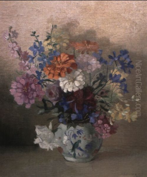 Little Flower Piece Oil Painting by Elioth Gruner