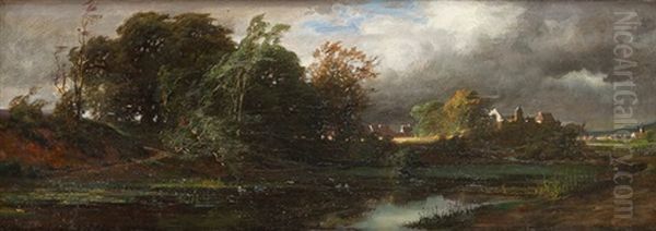 See Vor Dorflicher Landschaft by Jacob Gruenewald