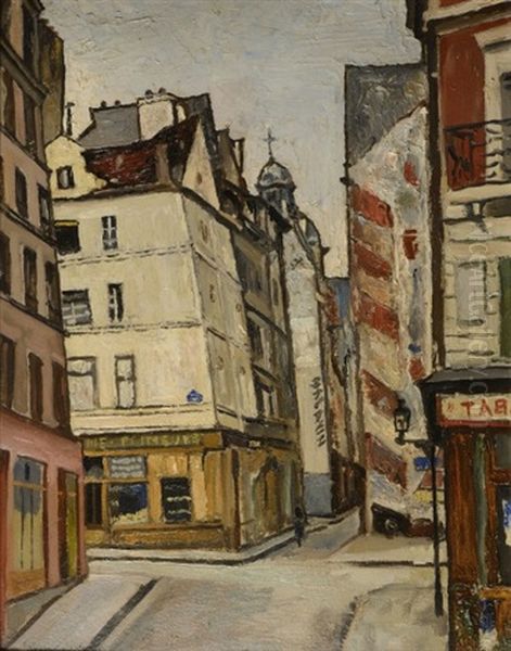 Rue Des Jardins St Paul Oil Painting by Nathan Grunsweigh