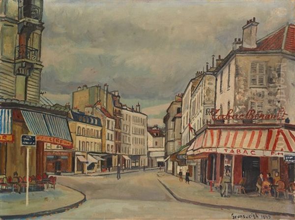 Vue De Paris Oil Painting by Nathan Grunsweigh