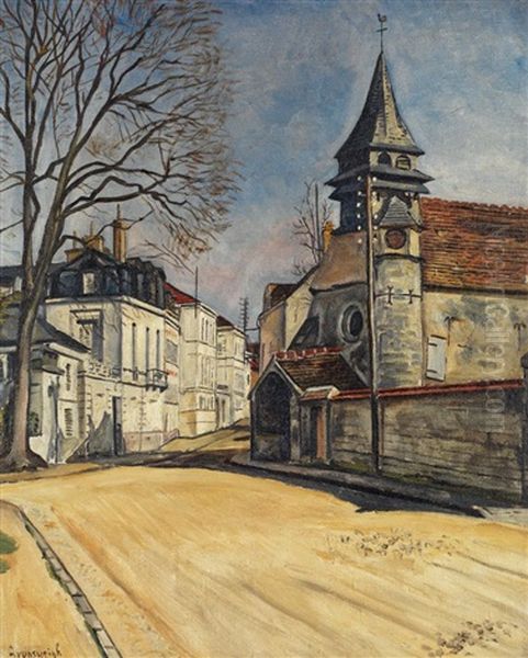 Rue De Village Oil Painting by Nathan Grunsweigh