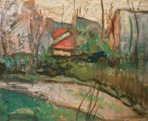 Bord De Riviere Oil Painting by Nathan Grunsweigh