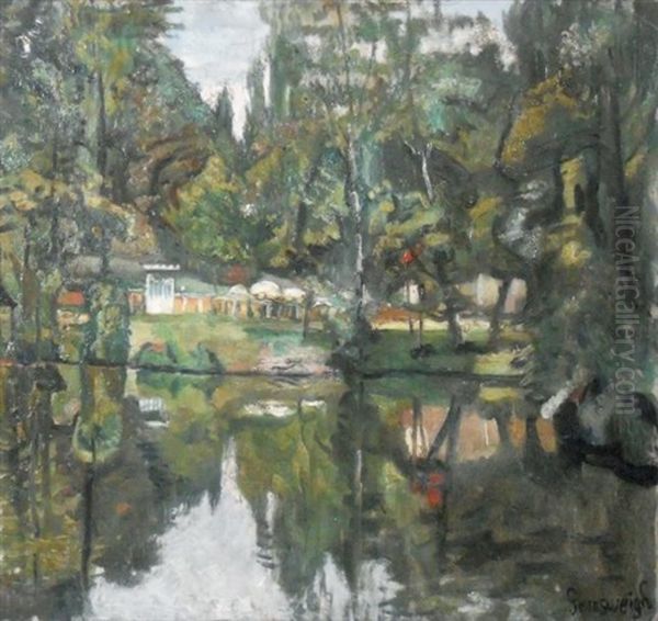 Bois De Boulogne Oil Painting by Nathan Grunsweigh