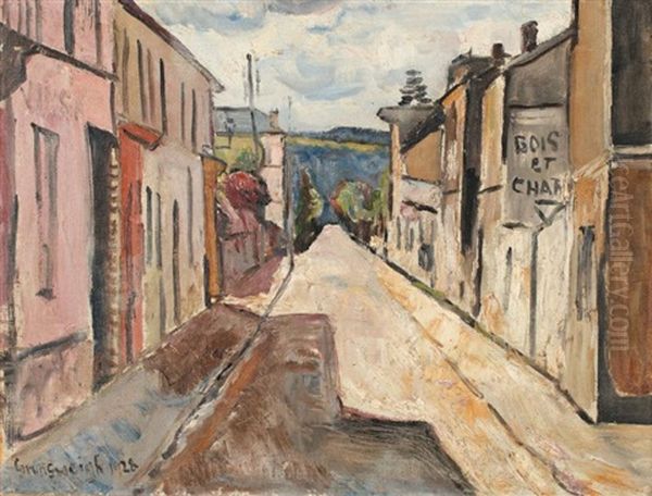 Rue De Village Oil Painting by Nathan Grunsweigh