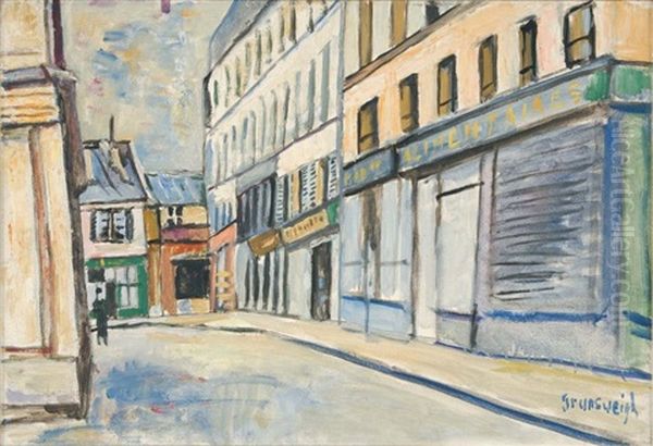 Rue De La Corderie Oil Painting by Nathan Grunsweigh