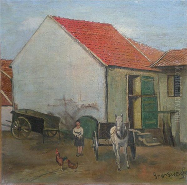 La Ferme Oil Painting by Nathan Grunsweigh