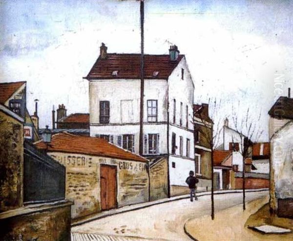 Rue A La Maison Blanche Oil Painting by Nathan Grunsweigh