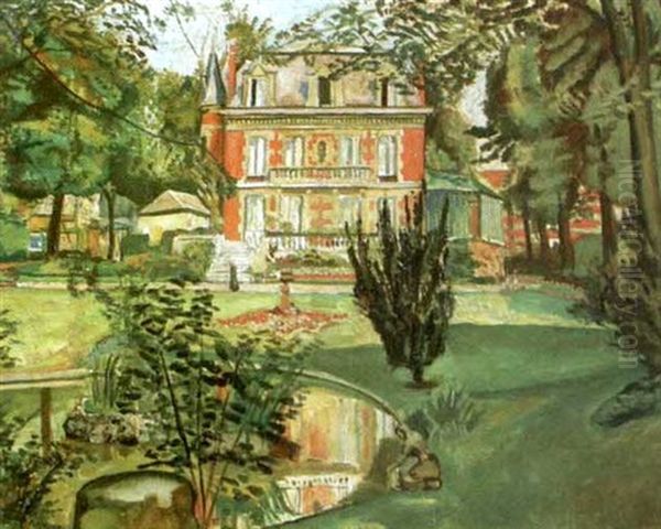 Maison Dans Un Parc Oil Painting by Nathan Grunsweigh