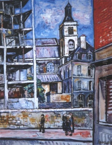 Eglise De Banlieue Oil Painting by Nathan Grunsweigh