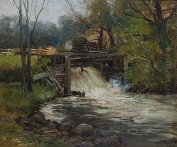 The Flood Gate Oil Painting by Charles Paul Gruppe