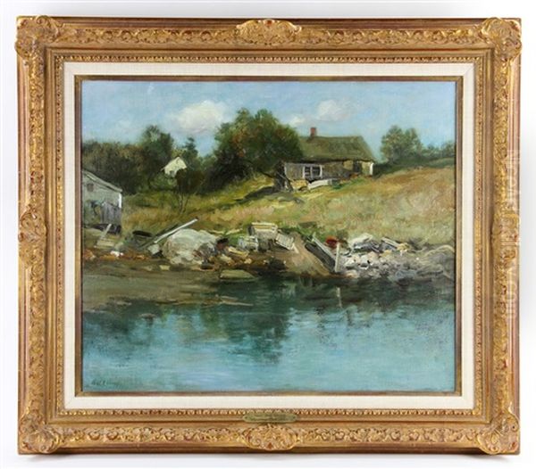 Lobster Fisherman's Shack Oil Painting by Charles Paul Gruppe