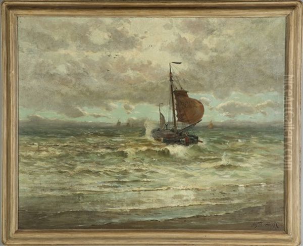 Scheveningen Oil Painting by Charles Paul Gruppe