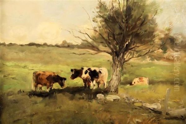 Pastoral Scene Oil Painting by Charles Paul Gruppe