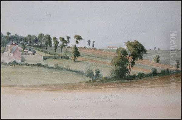 Hougoumont Looking South Oil Painting by Philip James Bainbridge