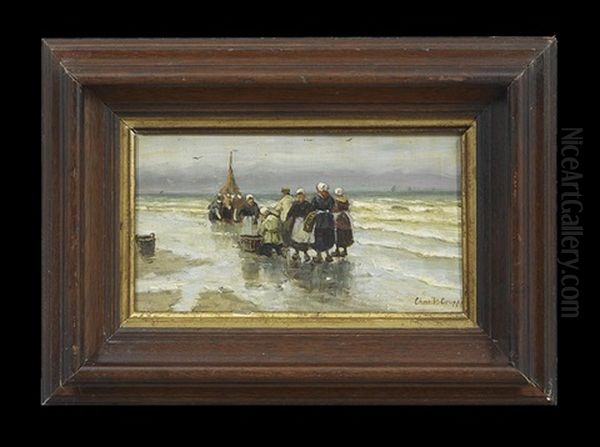 Clam Diggers Oil Painting by Charles Paul Gruppe