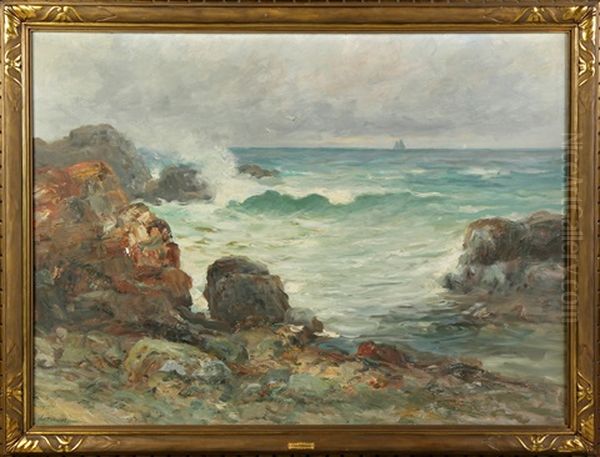 Bass Rocks Mass Oil Painting by Charles Paul Gruppe