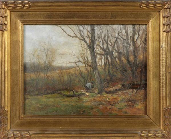 The Wood Chopper Oil Painting by Charles Paul Gruppe