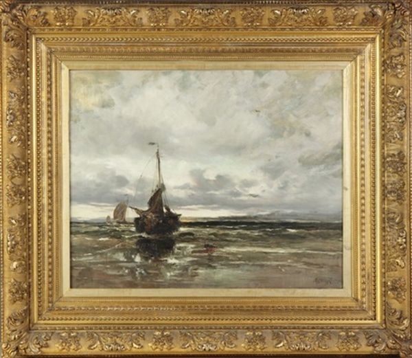 North Sea Oil Painting by Charles Paul Gruppe