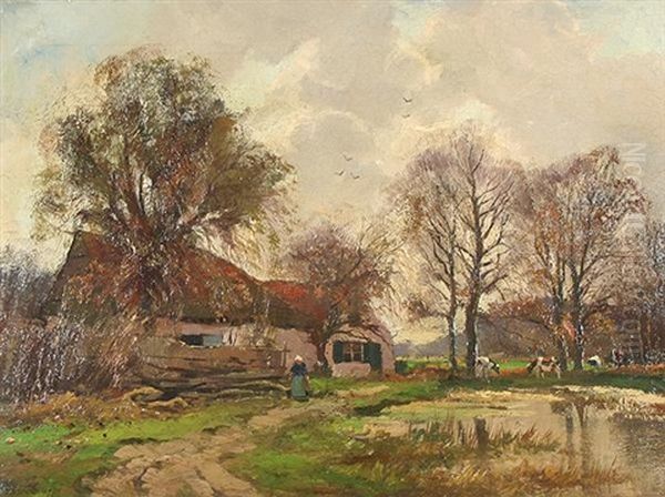 Cottage In The Low Country Oil Painting by Charles Paul Gruppe