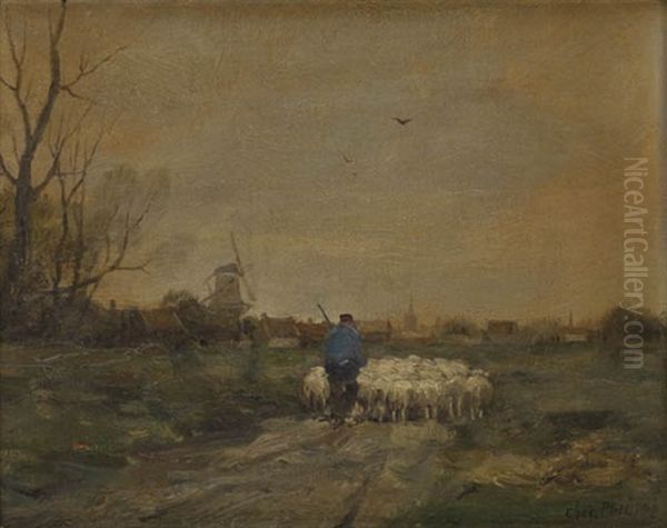 A Bit Of Holland Oil Painting by Charles Paul Gruppe