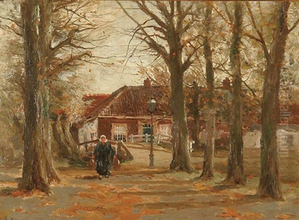 On The Old Estate Oil Painting by Charles Paul Gruppe