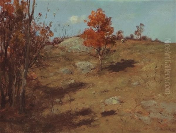 Autumn, Hilltop At Lyme, Connecticut Oil Painting by Charles Paul Gruppe