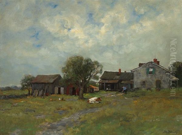 The Old Homestead, Lakeville, New York Oil Painting by Charles Paul Gruppe