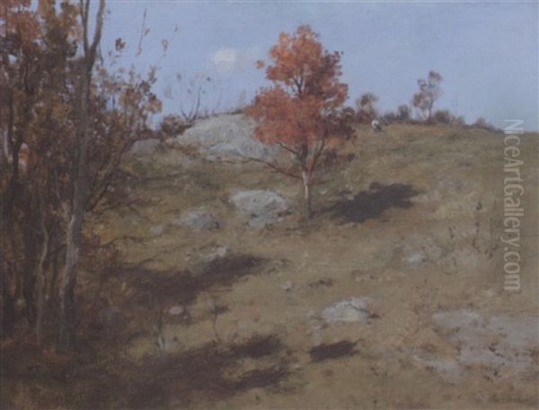 Autumn Hilltop At Lyme, Connecticut Oil Painting by Charles Paul Gruppe